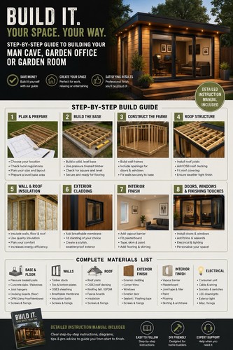 Garden room build - garden, full